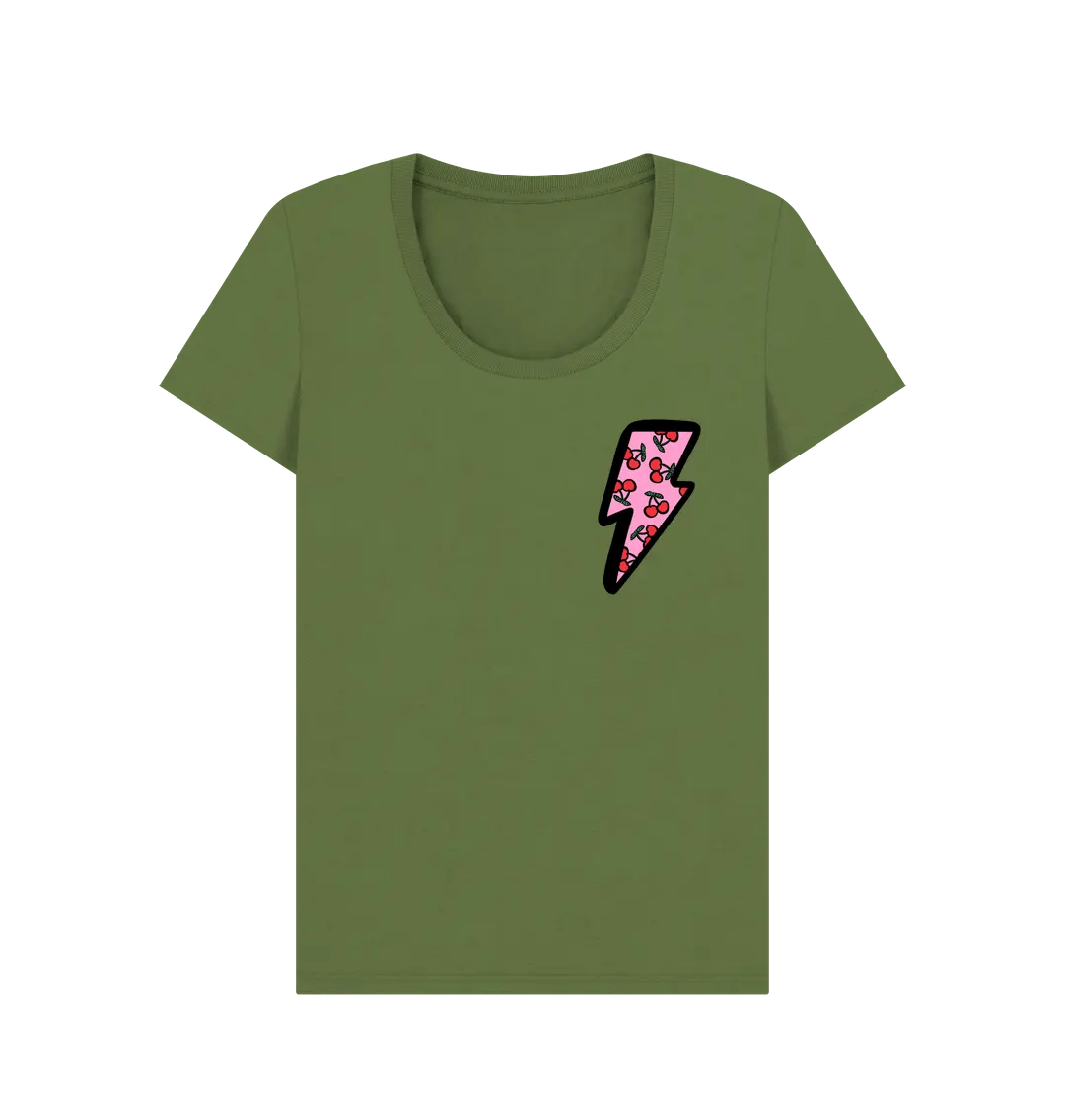 Very cherry scoop neck t-shirt - Trend Tonic