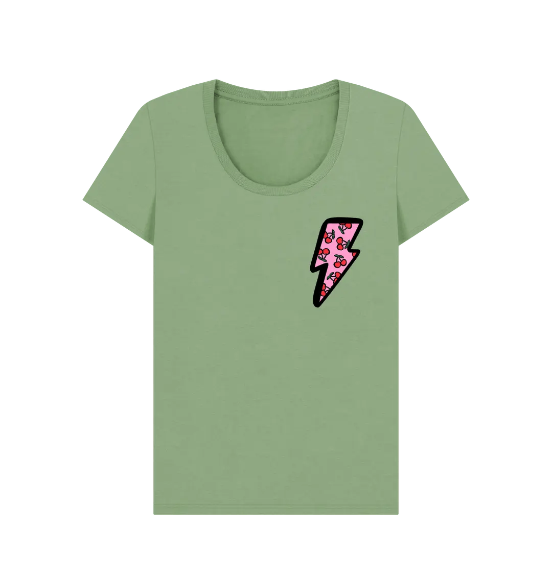 Very cherry scoop neck t-shirt - Trend Tonic