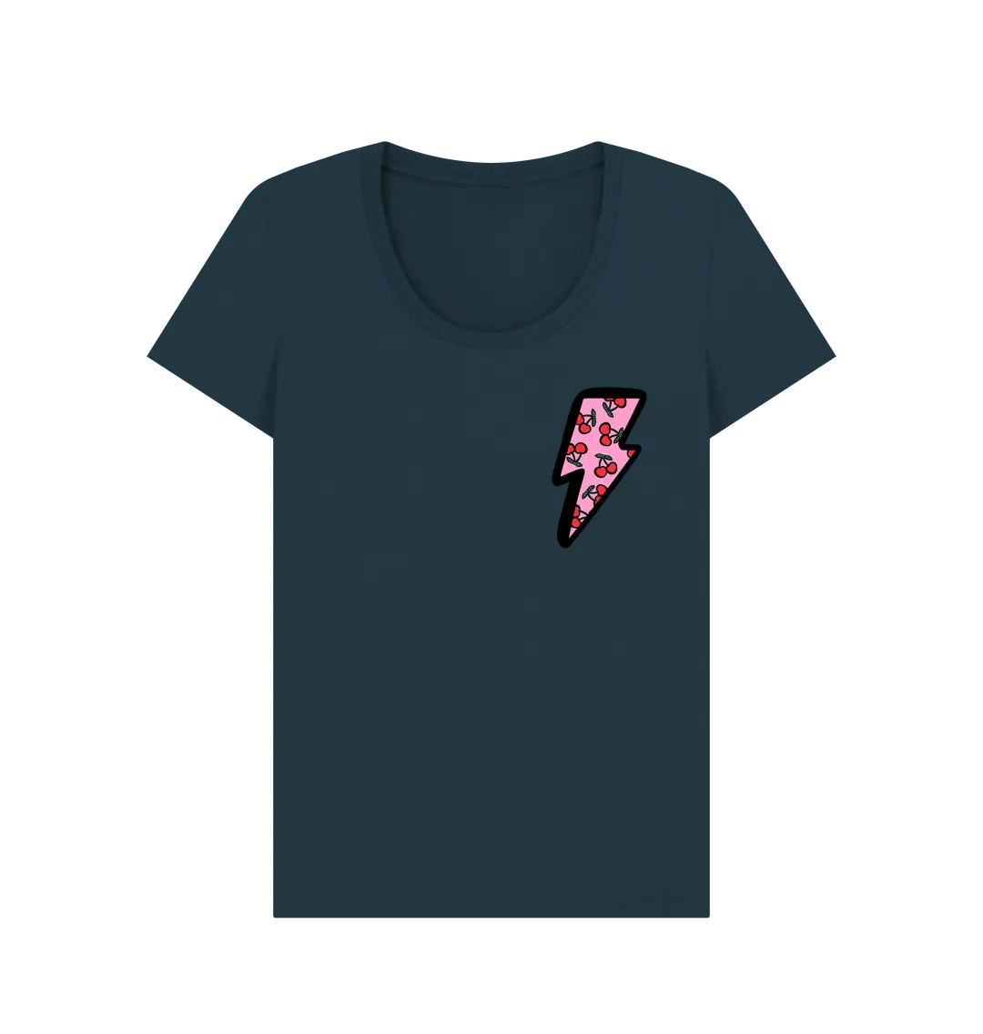 Very cherry scoop neck t-shirt - Trend Tonic