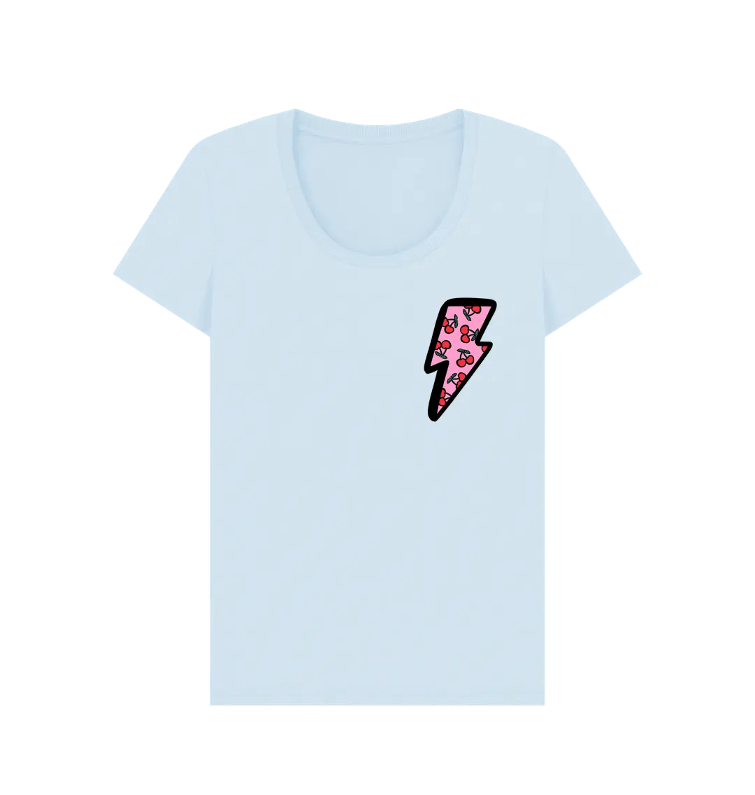 Very cherry scoop neck t-shirt - Trend Tonic