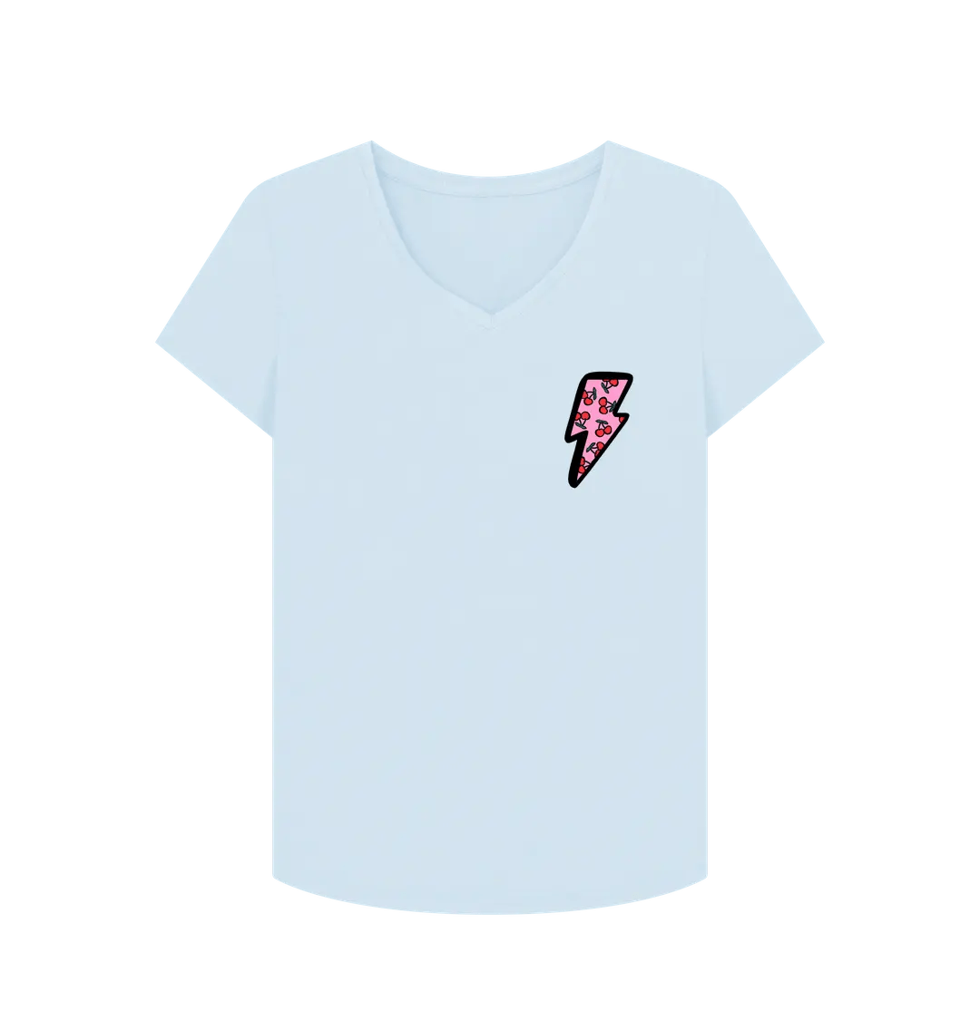 Very cherry v neck t-shirt - Trend Tonic