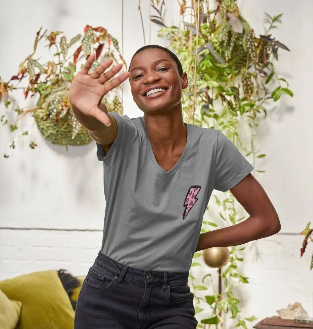 Very cherry v neck t-shirt - Trend Tonic