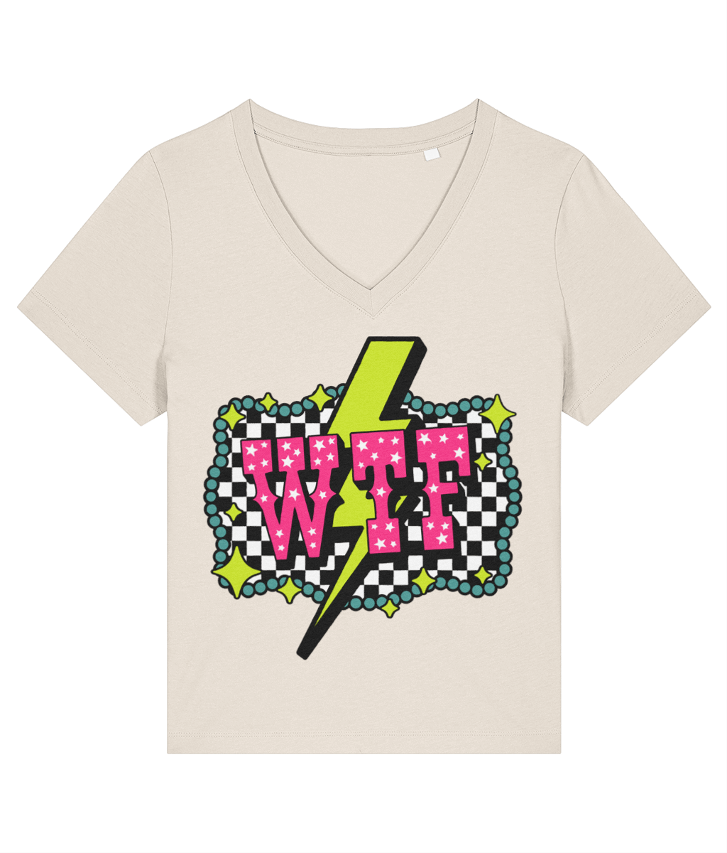 WTF V neck t-shirt - Trend Tonic