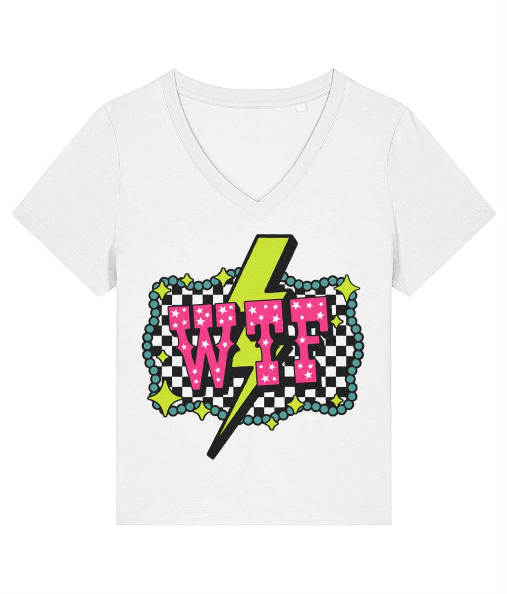 WTF V neck t-shirt - Trend Tonic