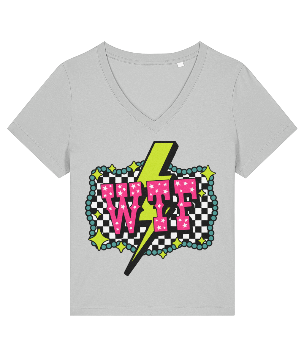 WTF V neck t-shirt - Trend Tonic
