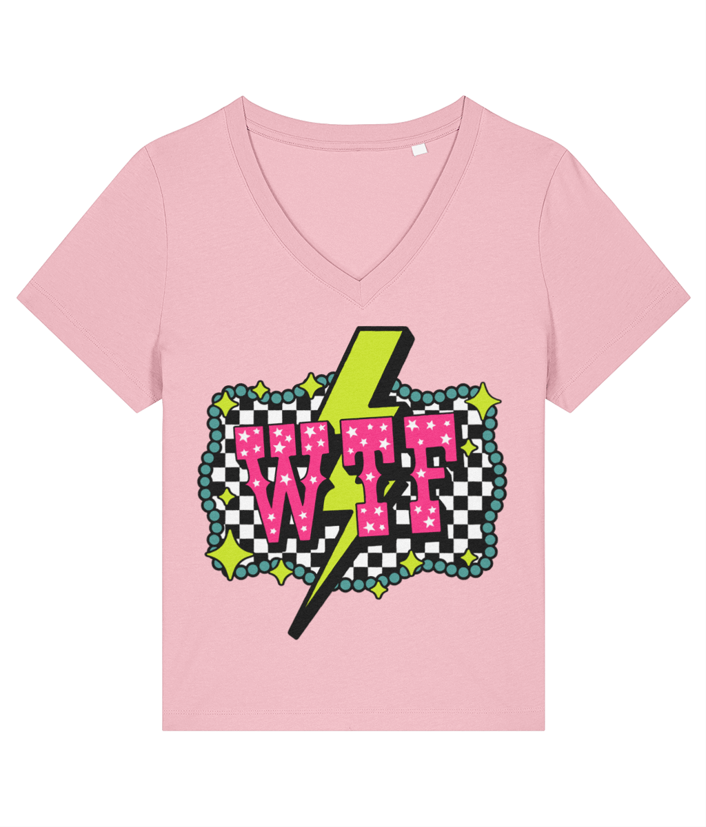 WTF V neck t-shirt - Trend Tonic