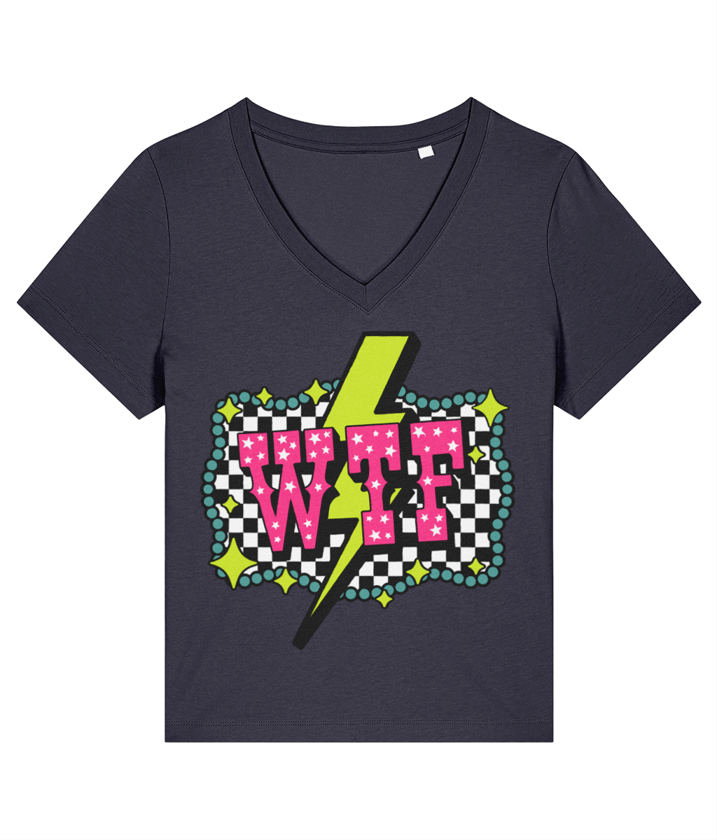 WTF V neck t-shirt - Trend Tonic
