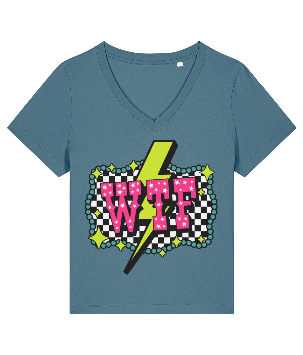 WTF V neck t-shirt - Trend Tonic