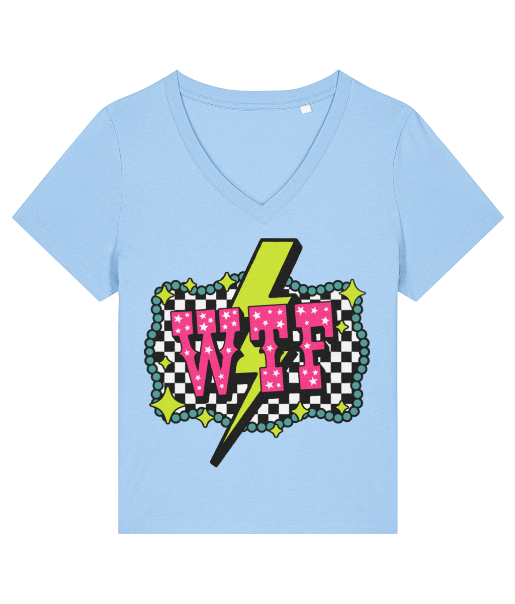 WTF V neck t-shirt - Trend Tonic