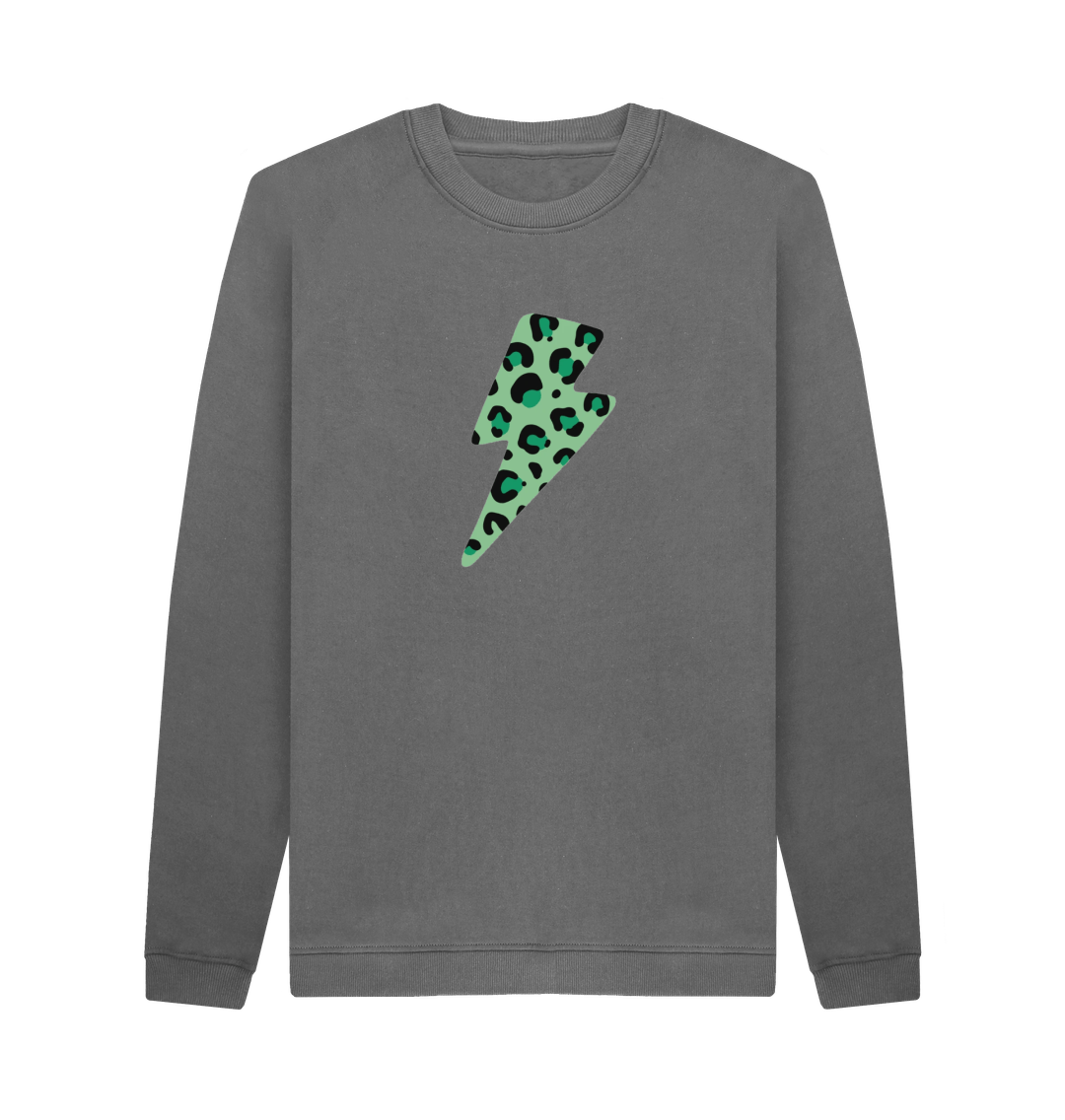 Slate Grey Printed Sweater Front