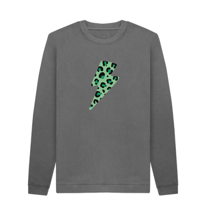 Slate Grey Printed Sweater Front