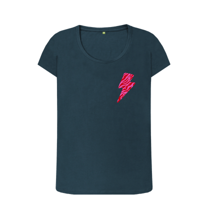 Denim Blue Printed T-shirt Front