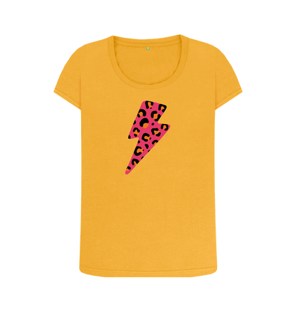 Mustard Printed T-shirt Front