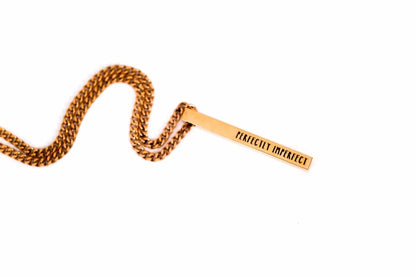 Custom Engraved Long Bar Necklace – 4 - Sided Personalisation - Trend Tonic